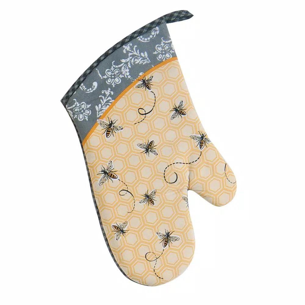 Kay Dee Queen Bee Yellow Cotton Kitchen Textile Set - 4 Piece Set