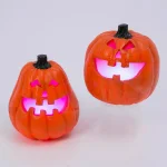 Gerson 9.25 in. Electric Smoking Jack-O-Lanterns with Color Changing LED Effect, Set of 2 thumbnail 1