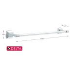 Delta Portwood 4-Piece Polished Chrome Bath Accessory Set with 24 in. Towel Bar thumbnail 6