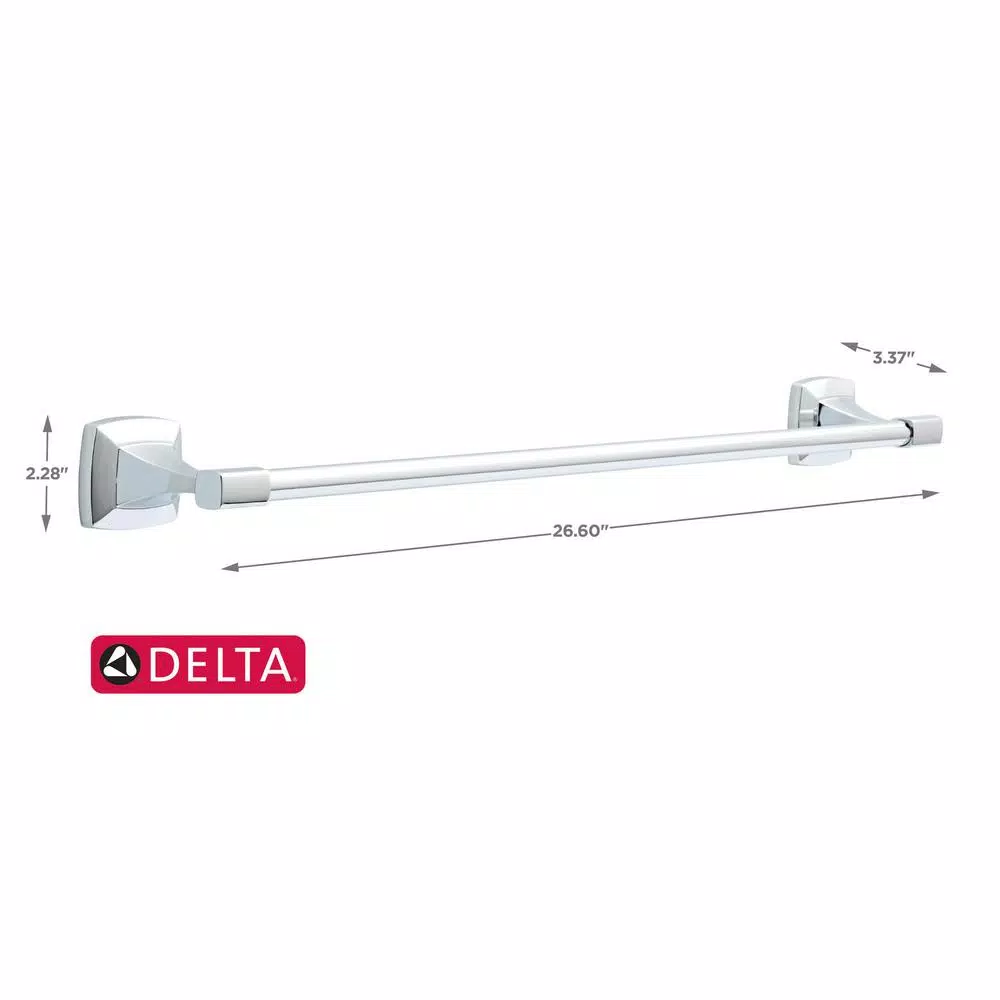 Delta Portwood 4-Piece Polished Chrome Bath Accessory Set with 24 in. Towel Bar