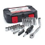 Husky 38-Piece 3/8 in. Drive Mechanics Tool Set with Chrome Alloy Steel Sockets thumbnail 3
