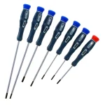 Ideal 7-Piece Precision Electronic Screwdriver Set with Chrome Vanadium Steel Shanks thumbnail 1