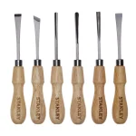 Stanley 6-Piece Wood Carving Chisel Set with Natural Wood Handles thumbnail 1