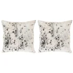 Safavieh Nars White and Charcoal Grey Graphic Faux Fur Throw Pillows, 20 x 20 in. (Set of 2) thumbnail 2