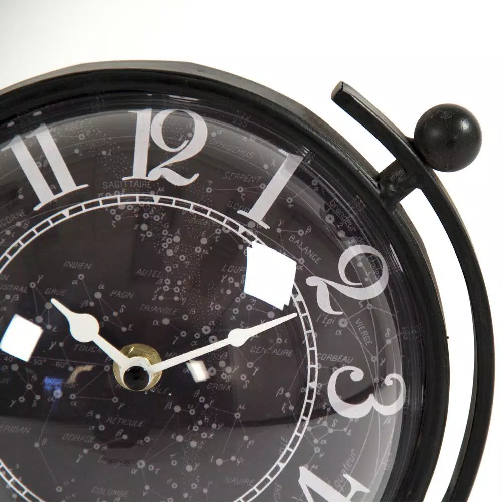 Zentique Constellation Designed Rotating Globe Shaped Analog Desk Clock