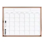 DesignOvation Calter Modern Magnetic Dry Erase Monthly Calendar Wall Organizer with Frame thumbnail 2