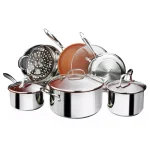 Gotham Steel Stainless 10-Piece Ti-Cerama Non-Stick Cookware Set with Lids thumbnail 2