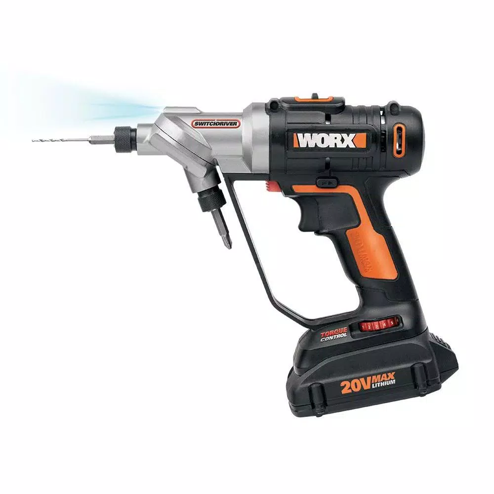 Worx 20V Power Share Switchdriver 2-in-1 Cordless Drill and Driver with 1/4 in. Hex Chuck