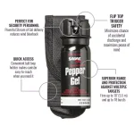 Sabre Tactical Pepper Gel with Flip Top Cap and Belt Holster thumbnail 2