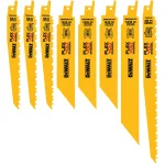 DEWALT FLEXVOLT Bi-Metal Reciprocating Saw Blade Set, 8-Piece with Storage Case thumbnail 1