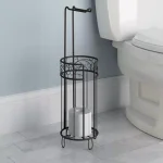 interDesign Twigz Freestanding Toilet Paper Holder Plus with Roll Reserve - Bronze Floral Design thumbnail 2