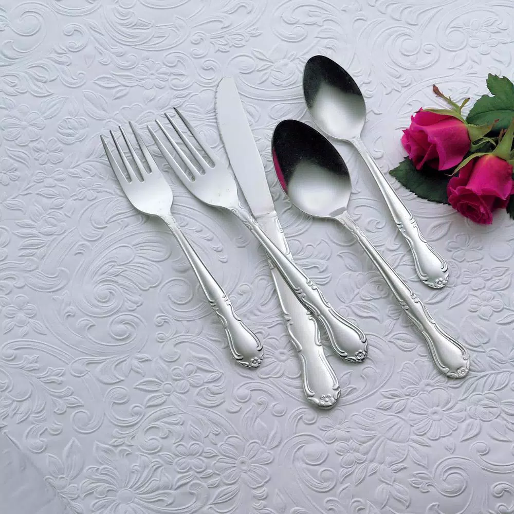 Oneida Melinda III 18/0 Stainless Steel Oval Soup and Dessert Spoons, 36-Piece Set