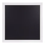 DesignOvation Bosc White Chalkboard Magnetic Memo Board, Square Framed Wall Decor thumbnail 1