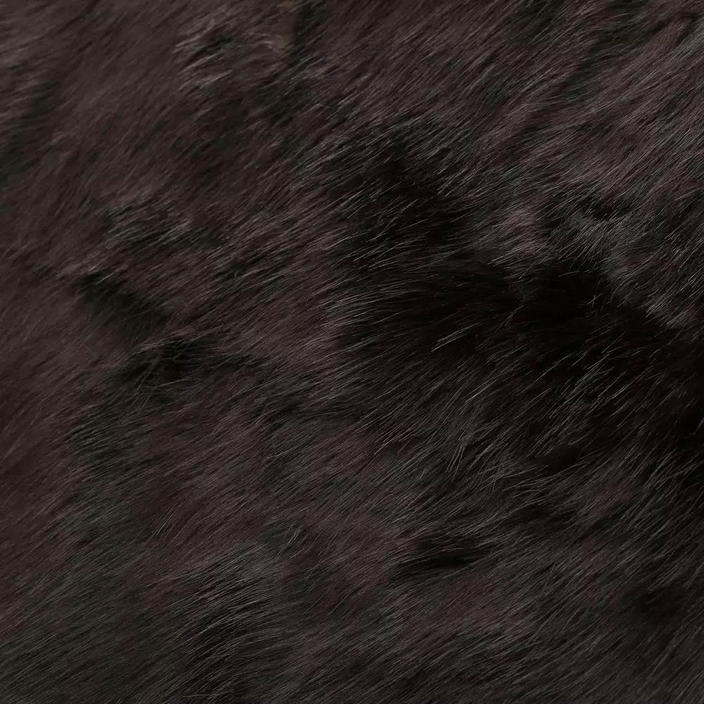Noble House Toscana Shadow Faux Fur Throw Blanket, Gray Modern Solid Pattern