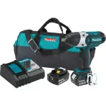 Makita 18V LXT Cordless 1/2 in. Square Drive Impact Wrench Kit with (2) 5.0Ah Batteries & Charger thumbnail 1
