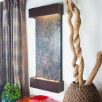 Water Wonders Large Nojoqui Falls Lightweight Slate Wall Fountain with Copper-Vein Trim and LED Lighting thumbnail 3