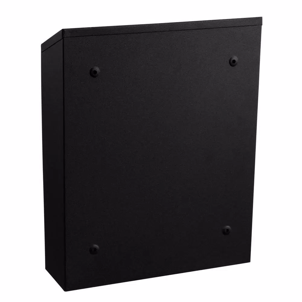 Alpine Industries Wall-Mounted Cigarette Disposal Station, Black Steel Outdoor Ashtray