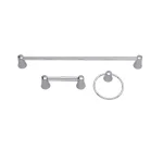 Ponte Giulio 3-Piece Column Bath Hardware Set with Expandable Toilet Paper Holder, Polished Nickel thumbnail 1