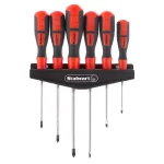 Stalwart 6-Piece Magnetic Tip Screwdriver Set with Wall-Mountable Storage Rack thumbnail 1