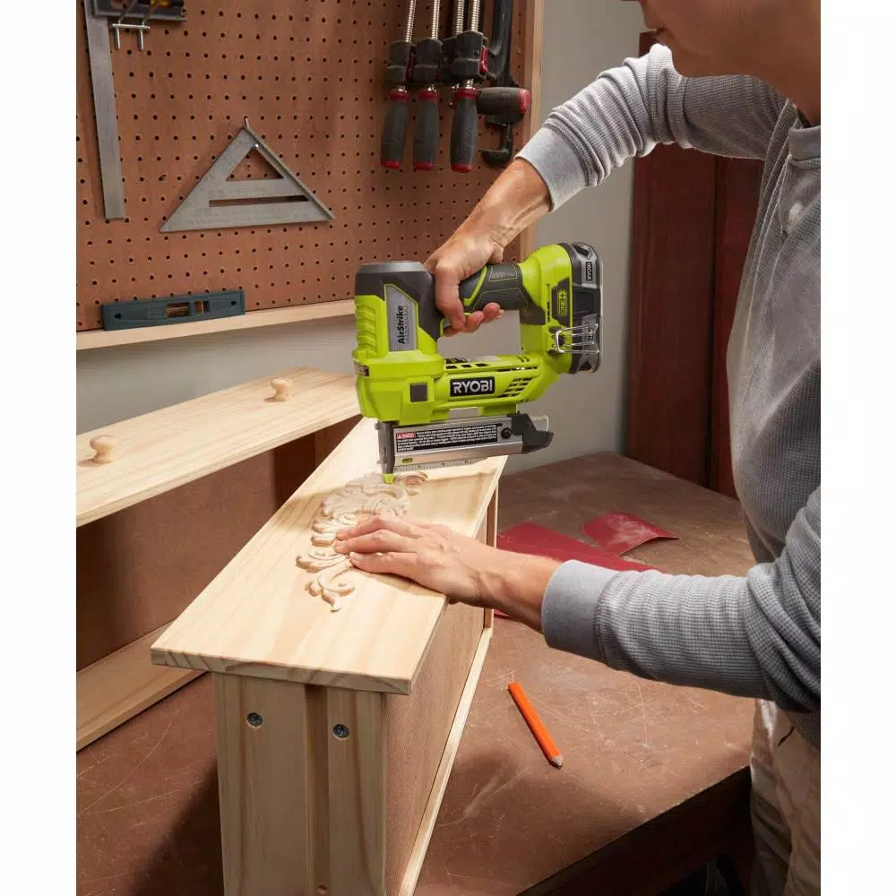 RYOBI 18V ONE+ AirStrike 23-Gauge 1-3/8 in. Headless Pin Nailer Kit with 1.5 Ah Battery and Charger