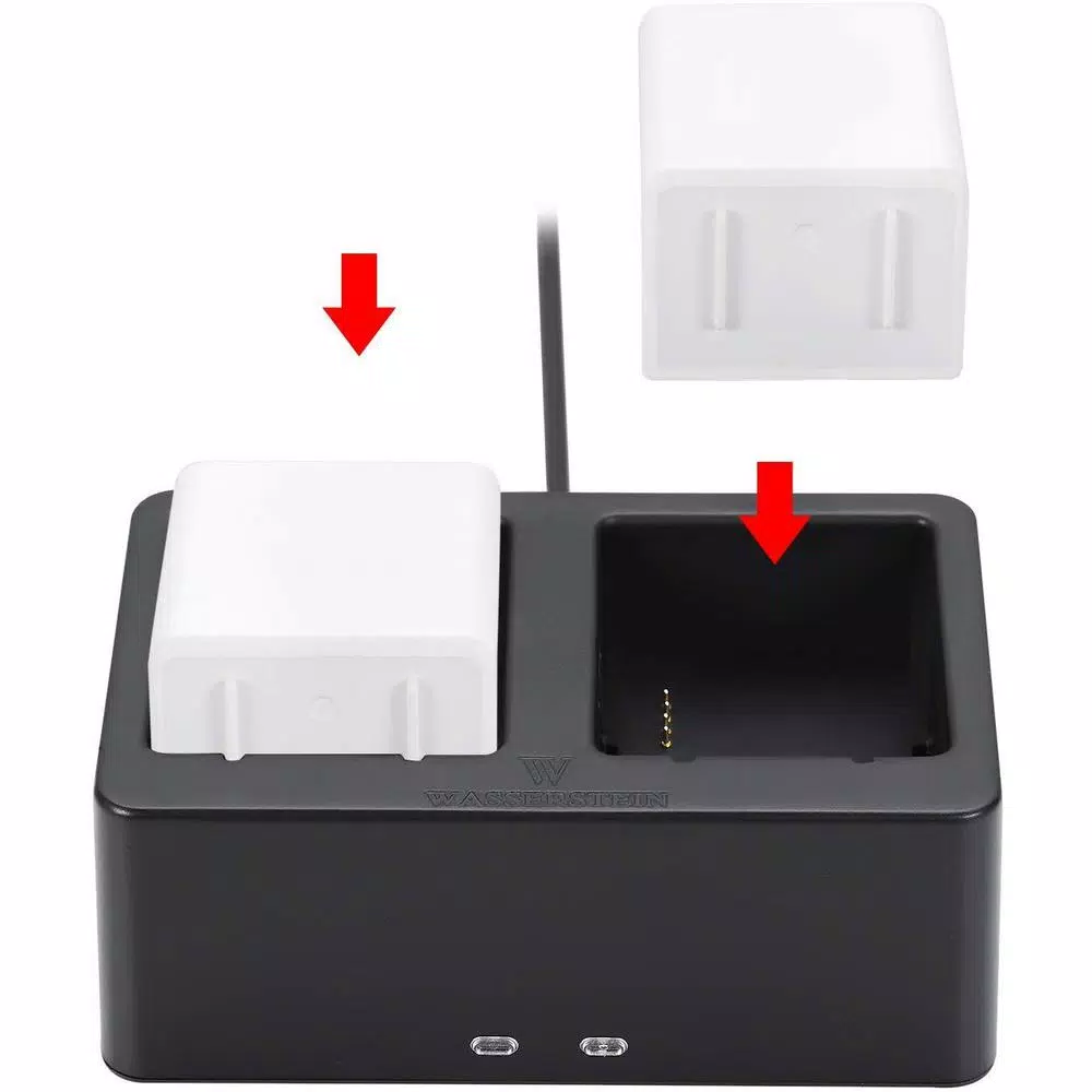 Wasserstein Charging Station for Arlo Ultra, Ultra 2, Pro 3, and Pro 4 Batteries with 3.2ft Micro USB Cable