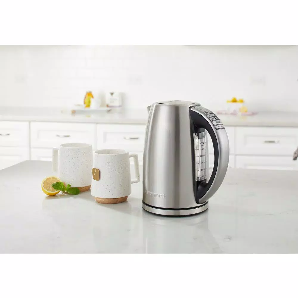 Cuisinart PerfecTemp 1.7L Cordless Electric Kettle, 6 Preset Temperatures, Brushed Stainless Steel