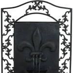 Sunnydaze Decor French Lily Resin Solar Outdoor Wall Fountain - Traditional Lead Finish thumbnail 2