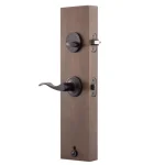 Copper Creek Heritage Black Door Handleset with Waverlie Lever Trim thumbnail 4