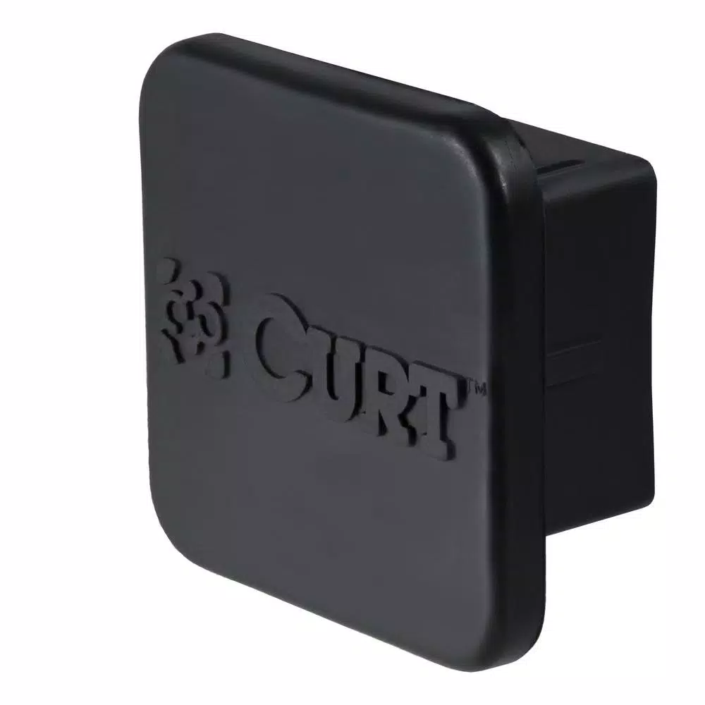 CURT 2" Rubber Trailer Hitch Receiver Tube Cover, Black