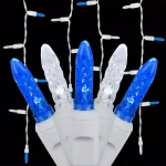 Wintergreen Lighting 7 ft. 70-Light M5 LED Blue and White Icicle Light Set thumbnail 1
