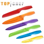Top Chef by Master Cutlery 6-Piece Colored Stainless Steel Knife Set with Sheaths thumbnail 3