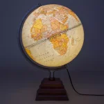 Waypoint Geographic Pacific II 12 in. Illuminated Desktop Globe with Cherry Wood Pagoda Base thumbnail 1