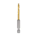 Milwaukee SHOCKWAVE Red Helix 9/64 in. Titanium Drill Bit with 1/4 in. Hex Shank thumbnail 5
