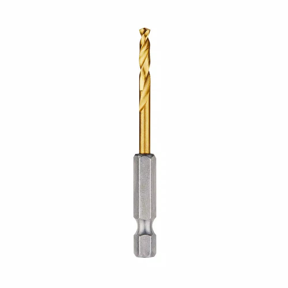 Milwaukee SHOCKWAVE Red Helix 9/64 in. Titanium Drill Bit with 1/4 in. Hex Shank