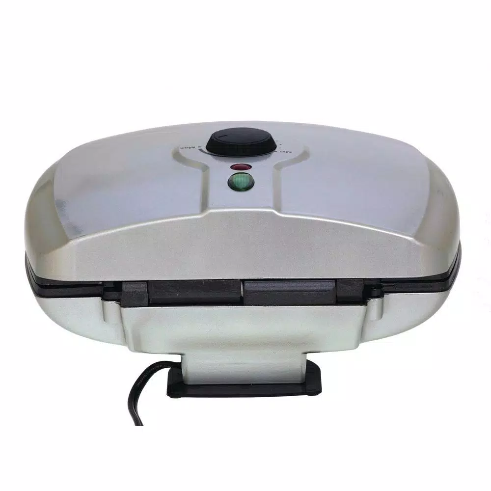 Brentwood Appliances AR-136 6-Piece Nonstick Arepa Maker, Silver Countertop Specialty Grill