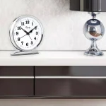 Equity by La Crosse 5.50 in. Round Chrome Wind-Up Bell Alarm Clock with Luminous Hands thumbnail 2