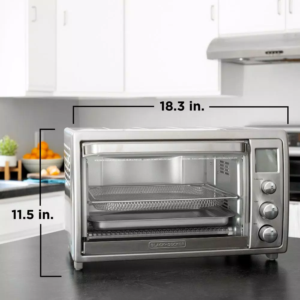 BLACK+DECKER 8-Slice Air Fry Toaster Oven with No Preheat, Stainless Steel