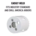 Drill America 14-Piece Bi-Metal Hole Saw Set with Arbors and Pilot Drill thumbnail 7