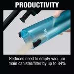 Makita White Cyclonic Vacuum Attachment for Makita 18V LXT and 12V Max CXT Vacuums thumbnail 4