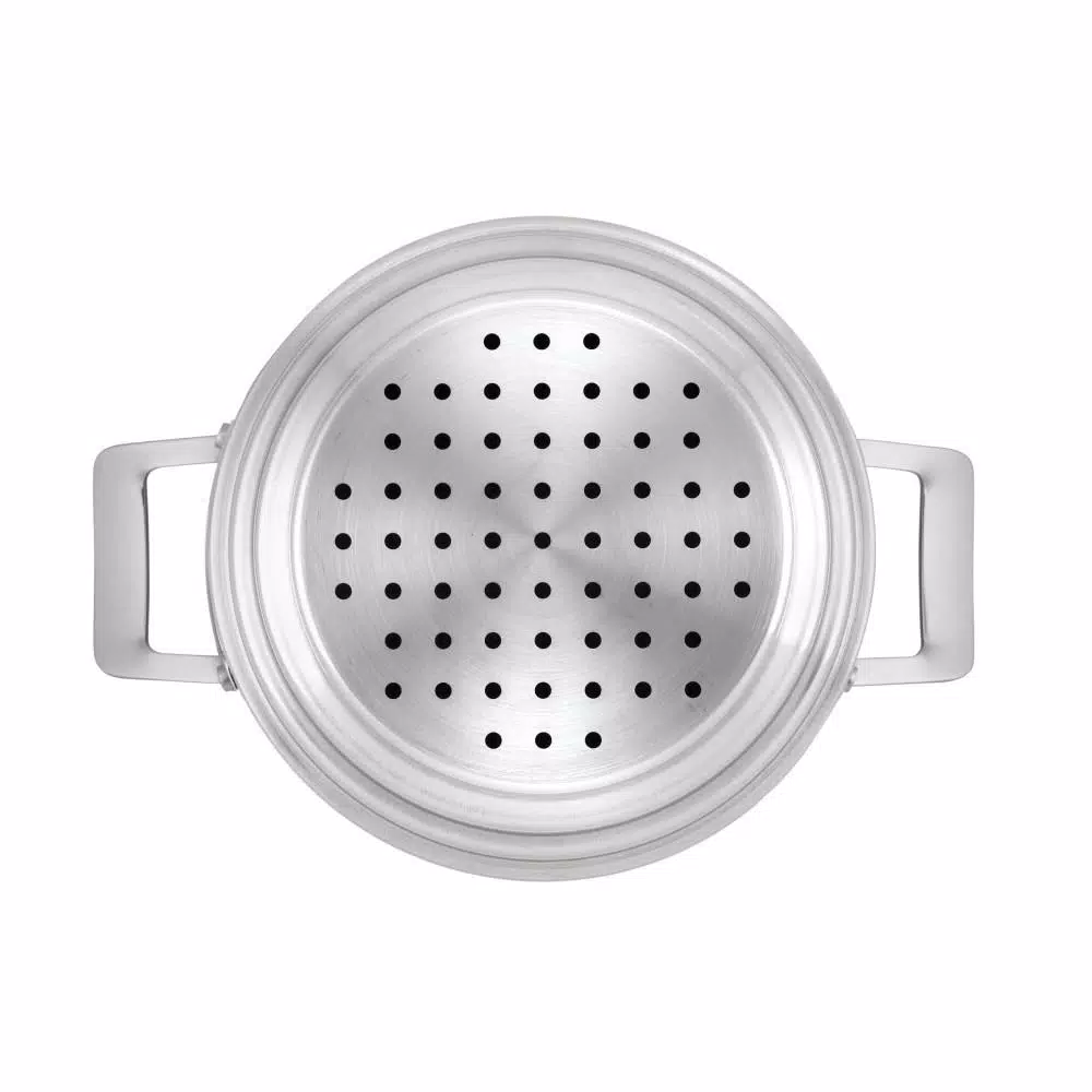 Circulon Stainless Steel Universal Stovetop Steamer Set with Glass Lid, 2 qt.