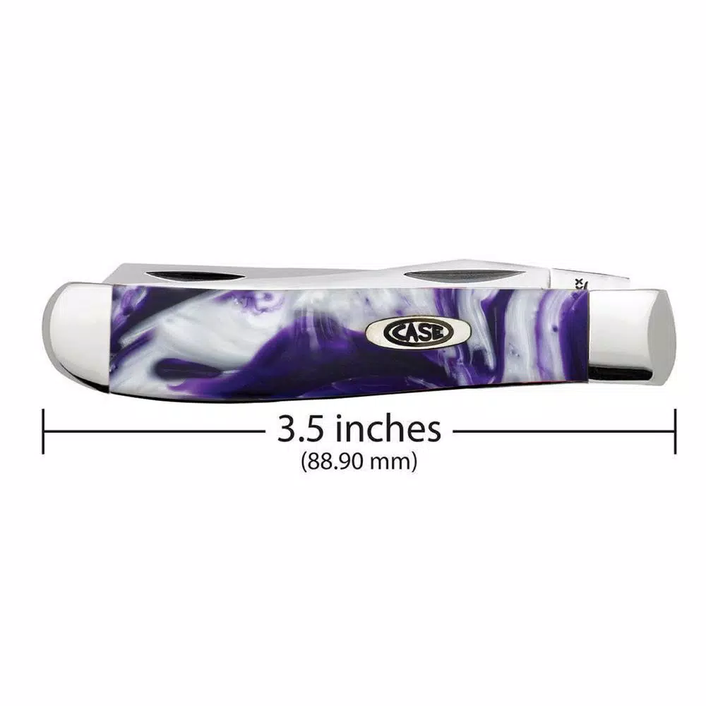 W.R. Case and Sons Cutlery Co. Case Corelon Mini Trapper Pocket Knife - Purple Passion