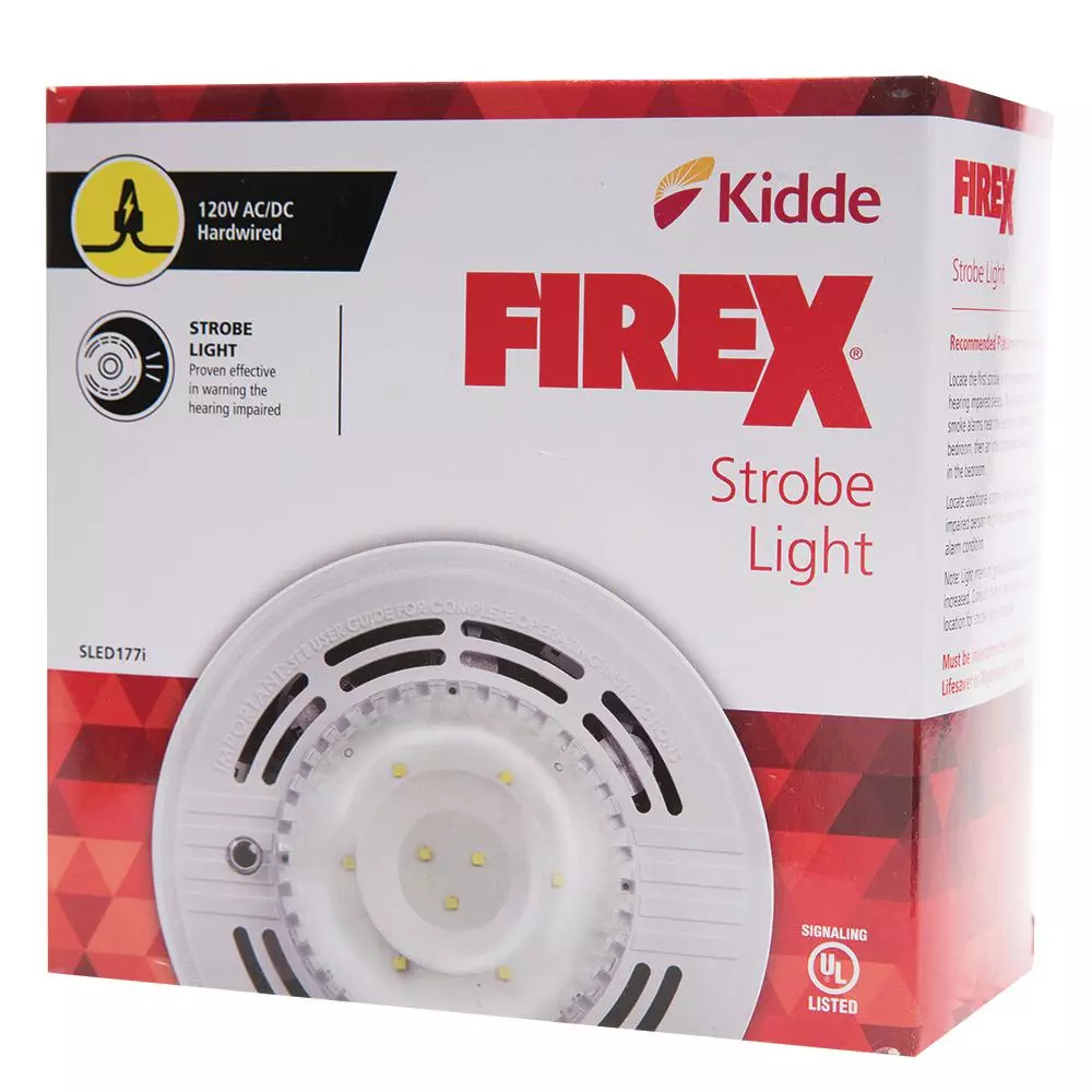 Kidde SLED177i 120V Hardwire Interconnectable Auxiliary Strobe Light