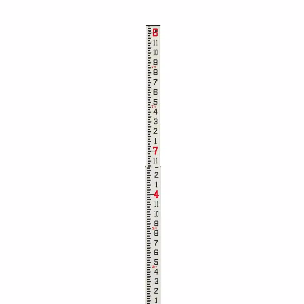 AdirPro 8 ft. Fiberglass Telescoping Grade Rod with SAE Graduations