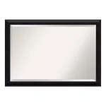 Amanti Art Nero 36 in. W x 24 in. H Rectangular Beveled Edge Black Wood Framed Bathroom Vanity Mirror thumbnail 4