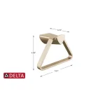 Delta Zura Champagne Bronze Towel Ring - Geometric Wall Mount Hand Towel Holder thumbnail 2
