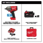 Milwaukee M18 FUEL ONE-KEY 3/4 in. High Torque Impact Wrench Kit with (2) 5.0 Ah Batteries thumbnail 2