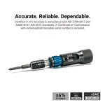 Capri Tools Ultra Precision Certified Torque Screwdriver Set, 1.5-6 in. lbs, 16-Piece Kit thumbnail 2