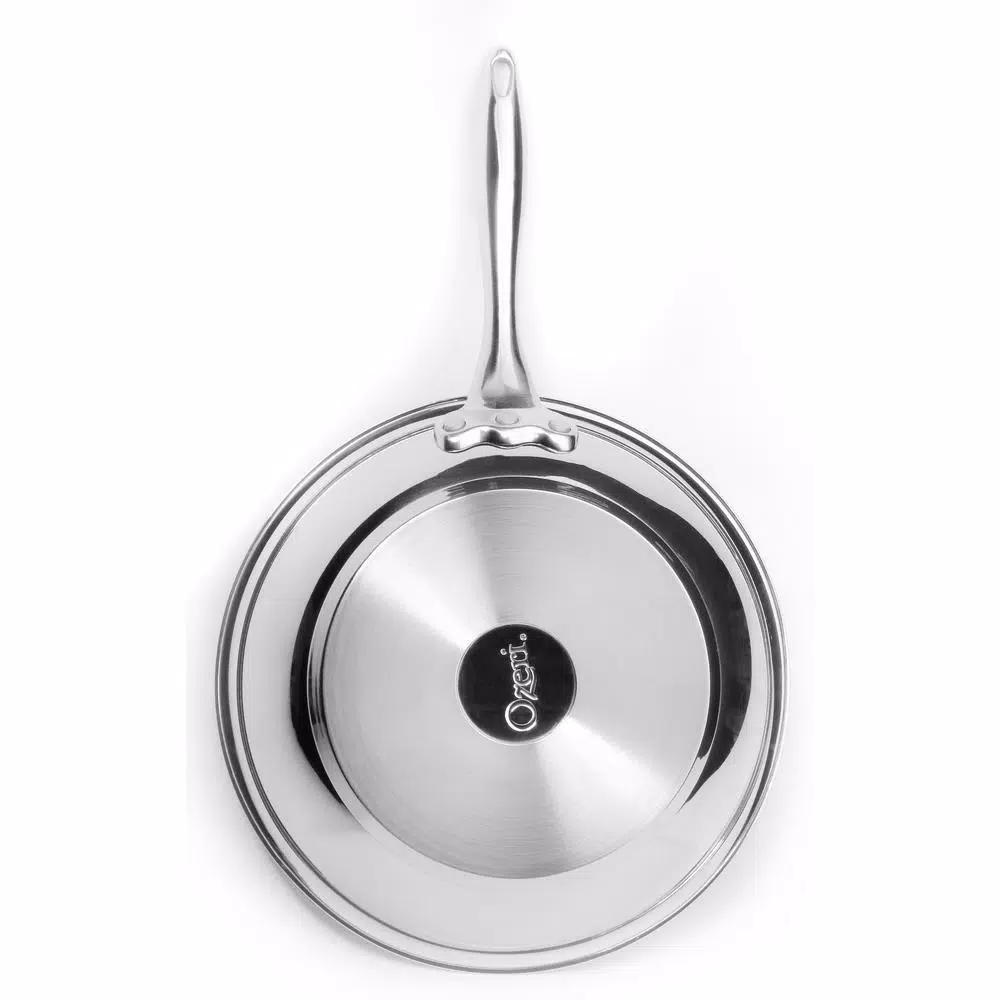 Ozeri Earth Restaurant Edition 12 in. 3-Ply Stainless Steel Frying Pan