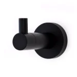 Italia Florence Wall Mounted Robe Hook - Matte Black Solid Brass thumbnail 2
