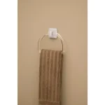 Franklin Brass Tuscan Ceramics White Porcelain Hand Towel Ring with Clear Ring thumbnail 3